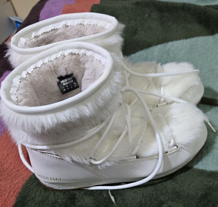Moon Boot оригинални дамски апрески естествена кожа и еко косъм 38 ном