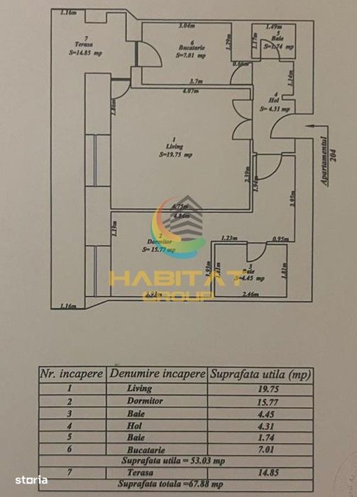 2 camere etaj 2 in Complex Asmita Gardens