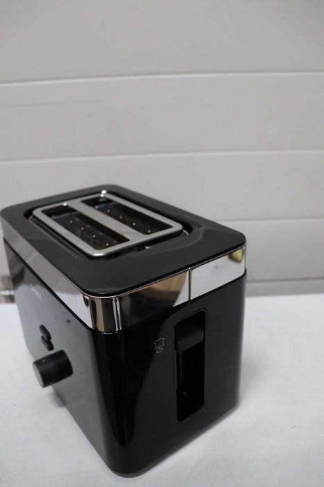 Тостер Graef TO 62, 1000 W, 2 филийки, черен/сребрист