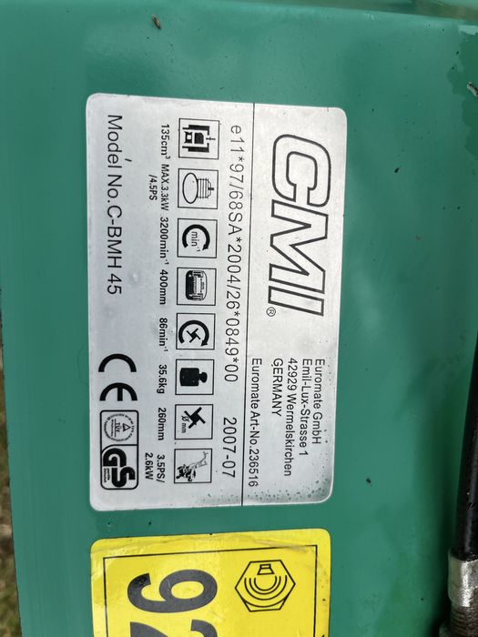 Бензинова Мотофреза мотокултиватор CMI 3.5кс. 40см.Внос Германия