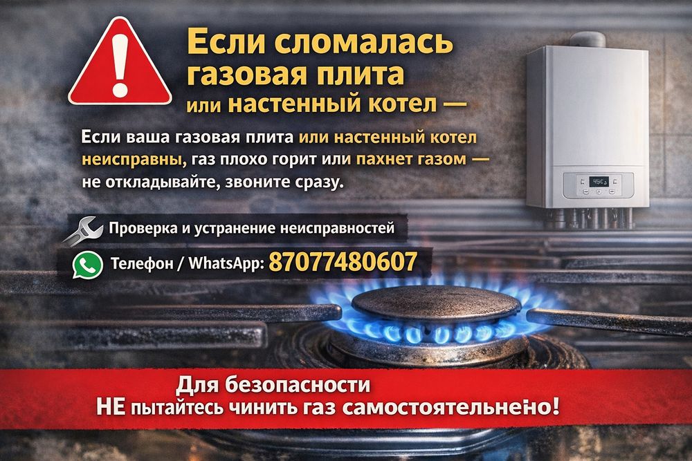 Ремонт котлов и газовые плиты