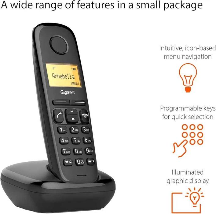 Чисто нов запечатан безжичен стационарен телефон Gigaset A270