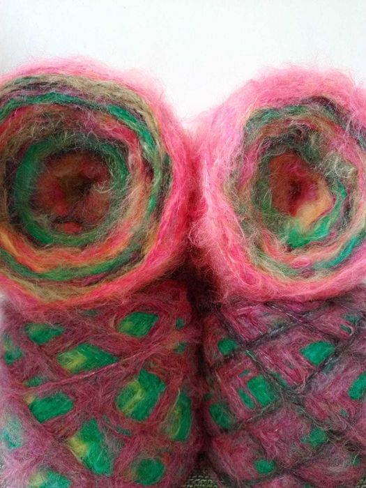 Прежда мохер с преливащи цветове