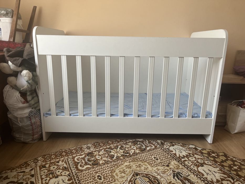 Детска дървена кошара с матрак