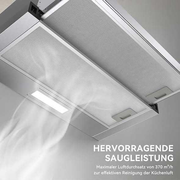 Hotă Hermitlux 60 cm,incorporabila, flux de aer 360 m³/h