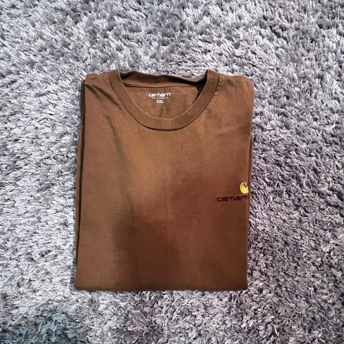 Carhartt "Work In Progress" Embroidered Logo Tee - Caramel Brown