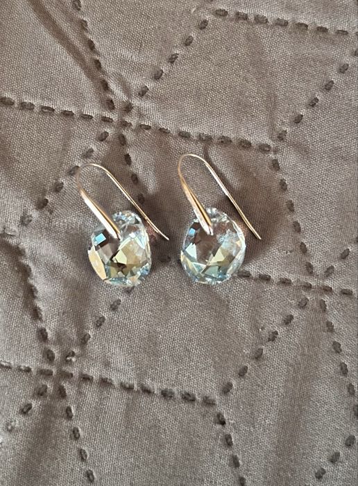 Swarovski  Galet Pierced Drop Earrings
