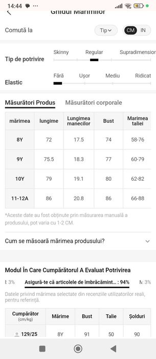 Rochie fete Shein 8 ani, 9 ani, 10 ani, 10 ani, 11-12 ani.