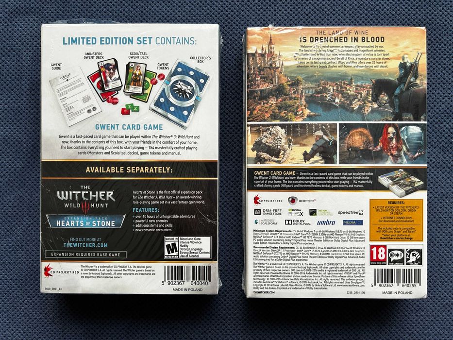 The Witcher Blood and Wine (PC) + Gwent Cards set 1 + set 2