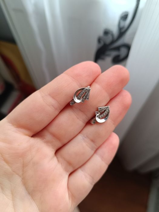 Cercei din argint cu pietre zirconiu