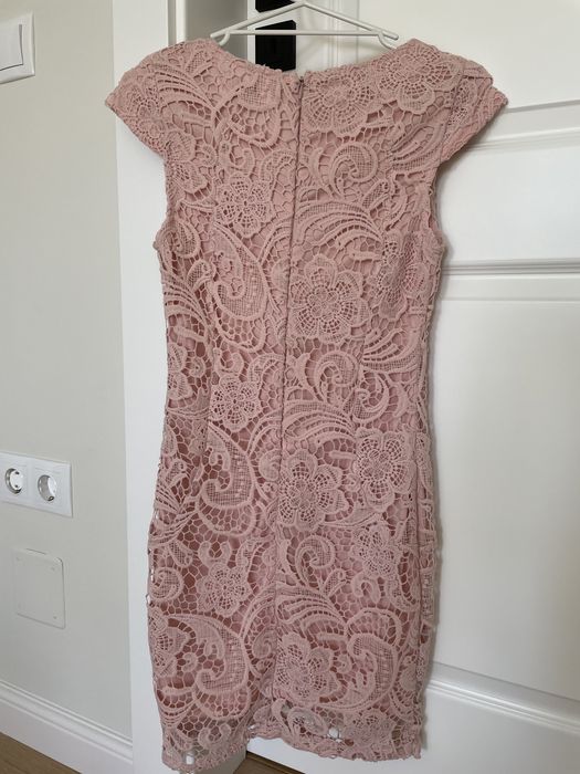 Rochie New Yorker marime 34 roz cu dantela