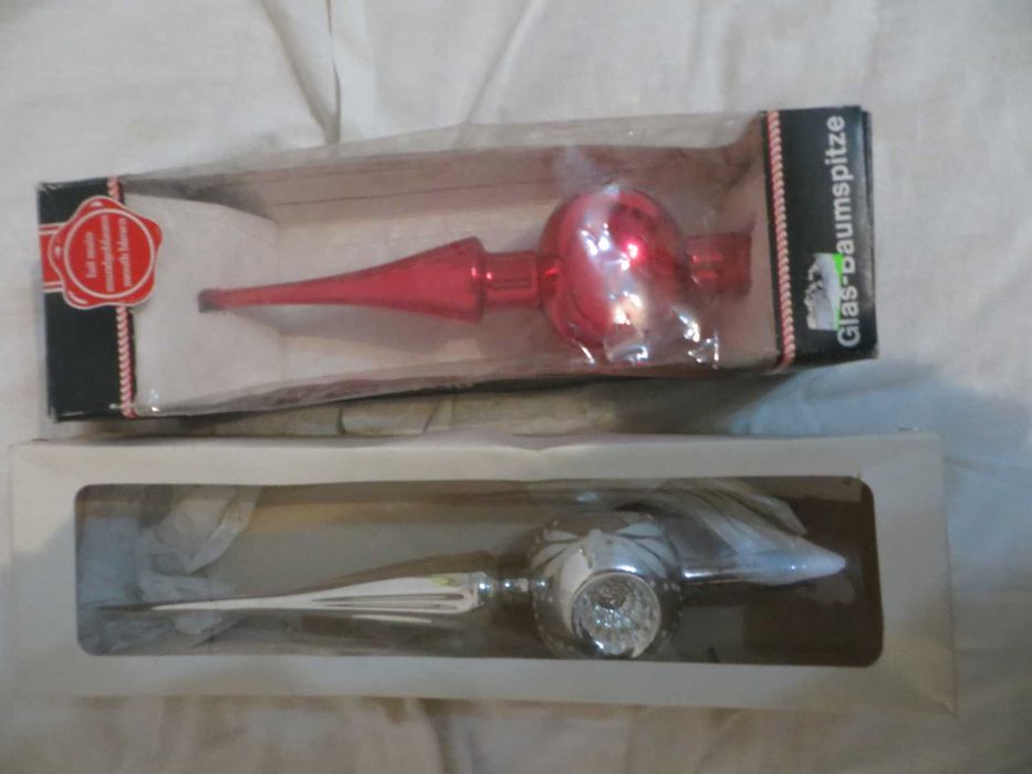 Антикварни стъклени коледни играчки