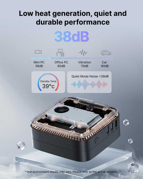 KAMRUI AK1PLUS Mini PC Computer, Intel Celeron N5095 16 GB RAM nou sigilat