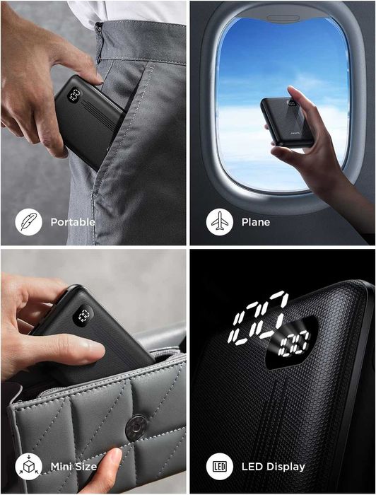 Миниатюрный power bank Ainope 10000 mAh 20W PD