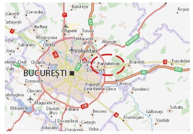 Teren intravilan 12828 mp  Cernica/Pantelimon langa autostrada- comisi