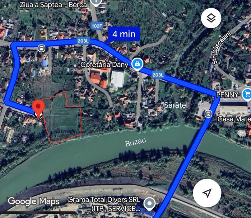 Teren intravilan construibil Berca, Buzau
