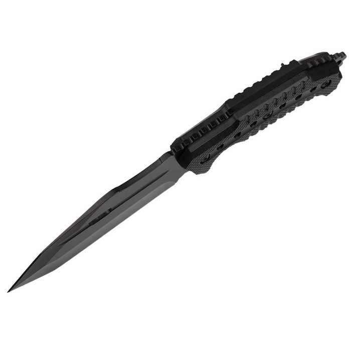 Cutit vanatoare IdeallStore®, Survival Avenue, otel, 23 cm, negru