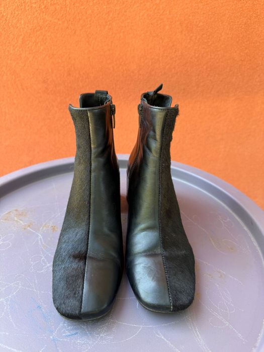 Ghete damă Musette din piele si blană