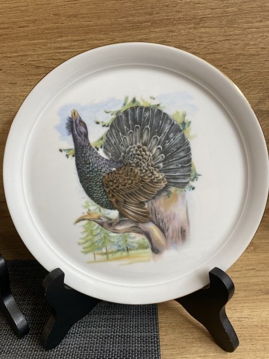 Баварски порцеланови чинии с ловен мотув