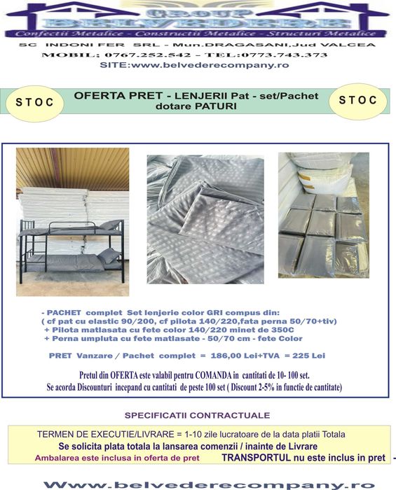Paturi Metalice Etajate in stoc direct de la Producator- super oferta!
