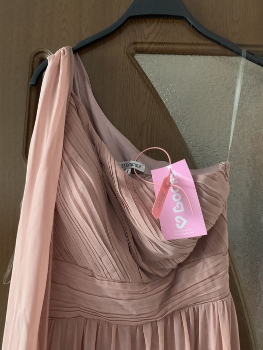 Rochie Bogas marime S roz pudra noua xu eticheta