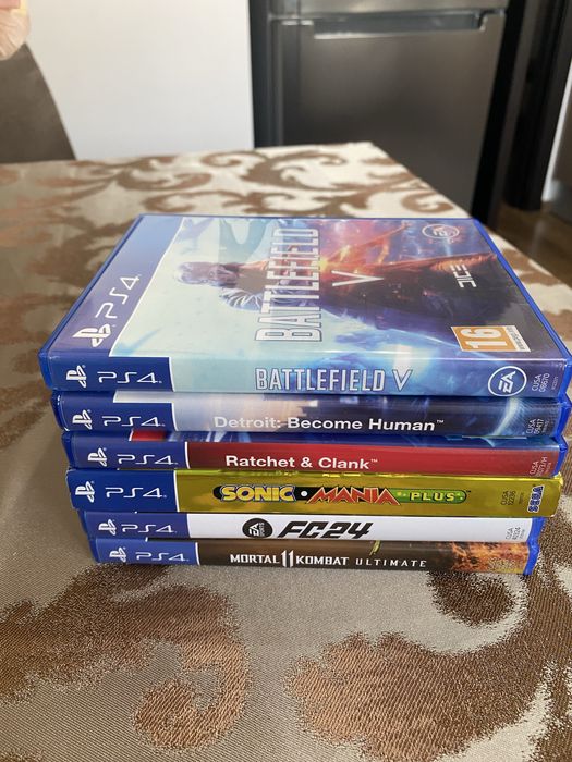 Pachet 6 Jocuri Ps4/ FC24/Sonic Mania/Mortal Kombat 11/Battlefield V