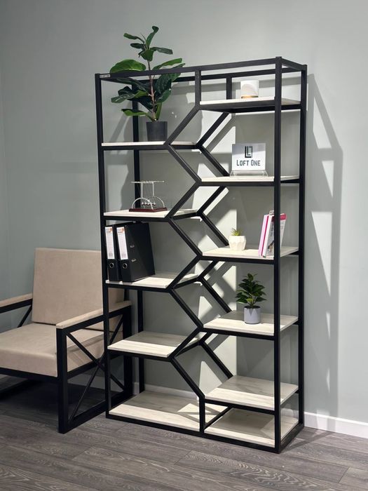 Стеллаж лофт, полки витрина, перегородка