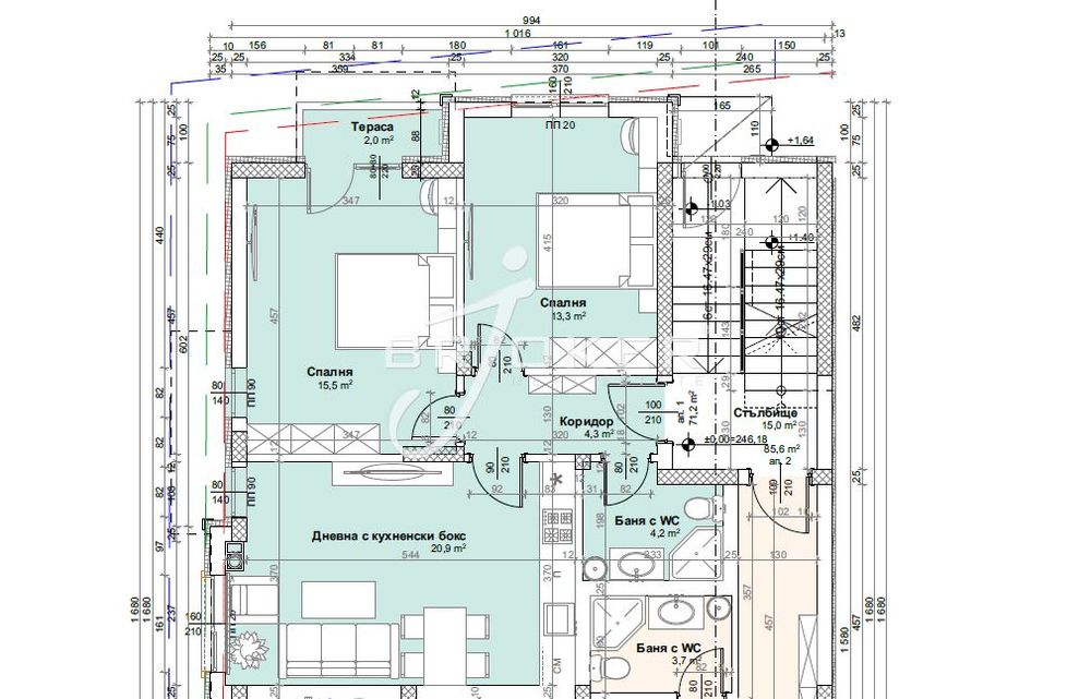 Продава се Тристаен апартамент в Кърджали, Център - 89 кв.м за 760 €/кв.м - Снимка #10