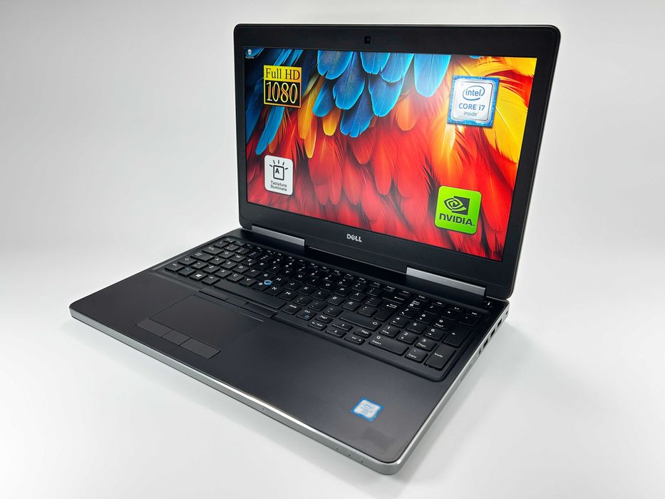 Laptop Dell Precision 7520 Intel i7 32 gb ram 256 gb ssd Nvidia Ecran 15.6 inch Full HD Workstation Office 2016 Windows 11 Factura Garantie 1 an