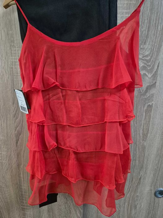 Нов ефирен копринен топ размер S