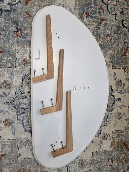 Masa Jysk LEJRE 60x120 alb/stejar natur