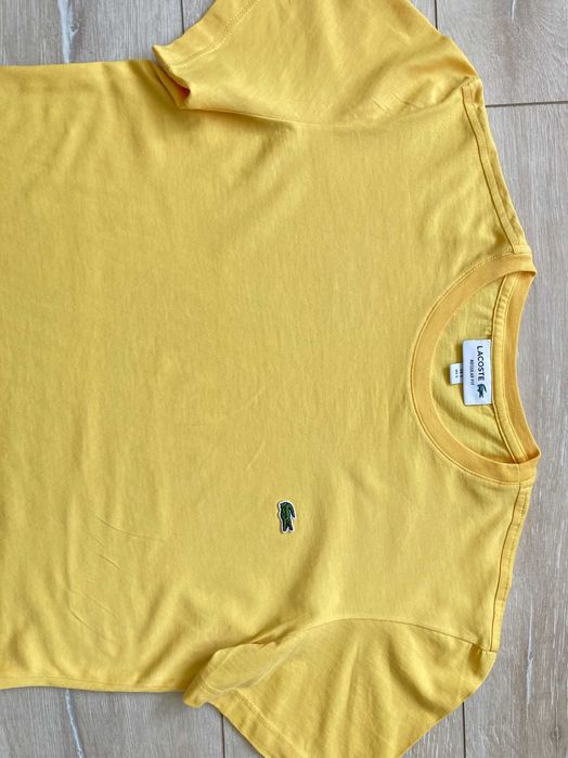 Lacoste Regular Fit мъжка памучна жълта тениска размер S