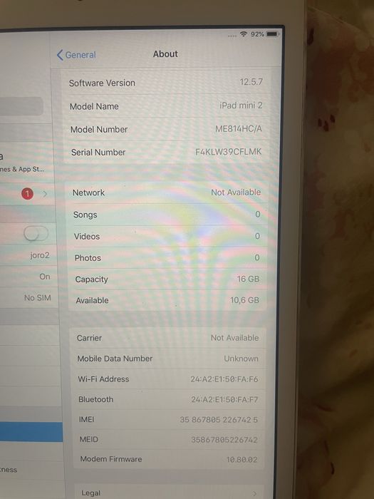 Apple Ipad mini 2 grey