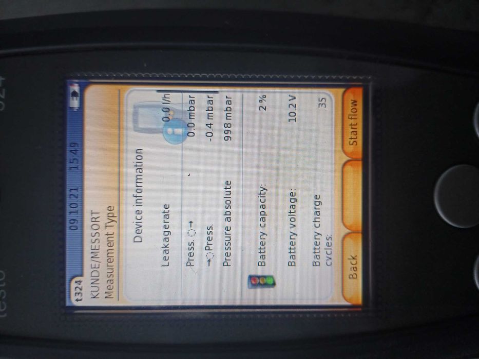 Testo 324 Уред за Тестване на налягане и откриване на утечки