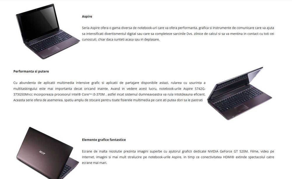 Laptop Acer Aspire 5742G, i3 2.40GHz, 6 GB ram, ssd+hdd, nvidia 2 gb