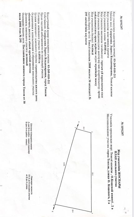 Продам участок 10 соток в городе Текели