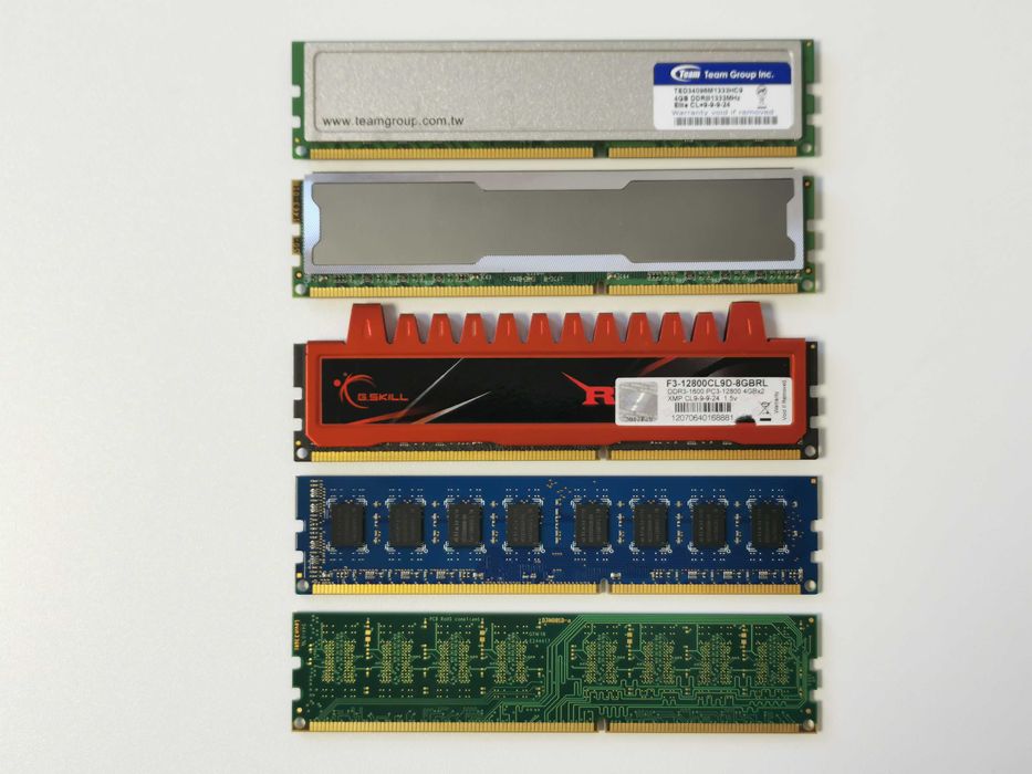 Crucial, Elixir, G.skill, Mushkin, Team Group 4GB DDR3 рам памети
