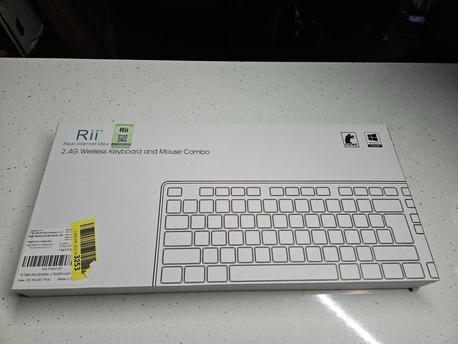 Set tastatura si mouse wireless, Rii, Negru, QWERTZ, Livrare Gratuita