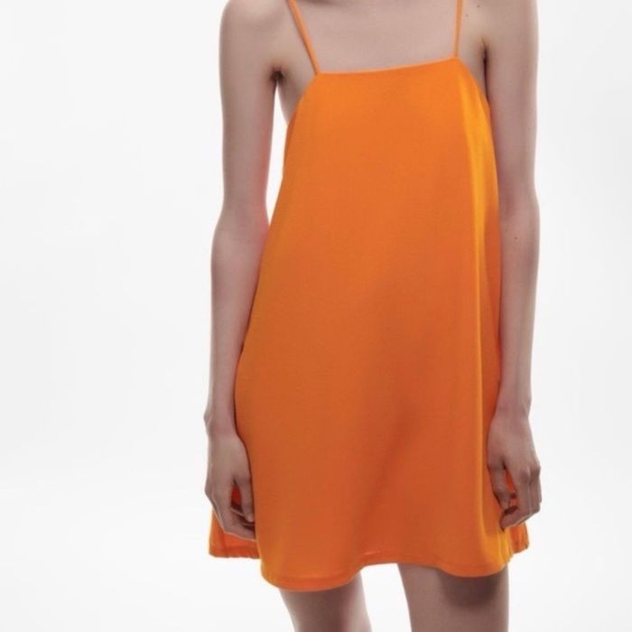 Оранжева Рокля Зара - S