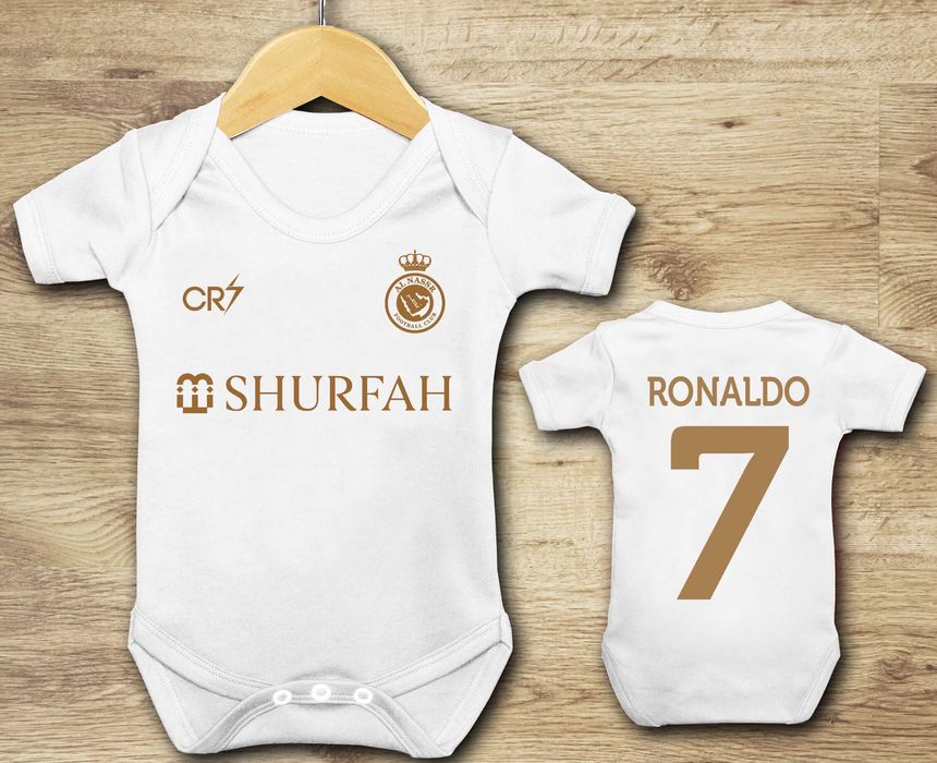 БЕБЕШКО боди РОНАЛДО / Ronaldo / Messi / Меси с ИМЕ и НОМЕР по ИЗБОР.