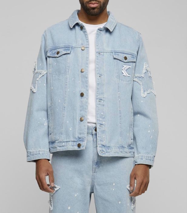 Karl Kani OG PAINTSPLATTER TRUCKER Jacket ОРИГИНАЛНO мъжко дънково яке - M- L