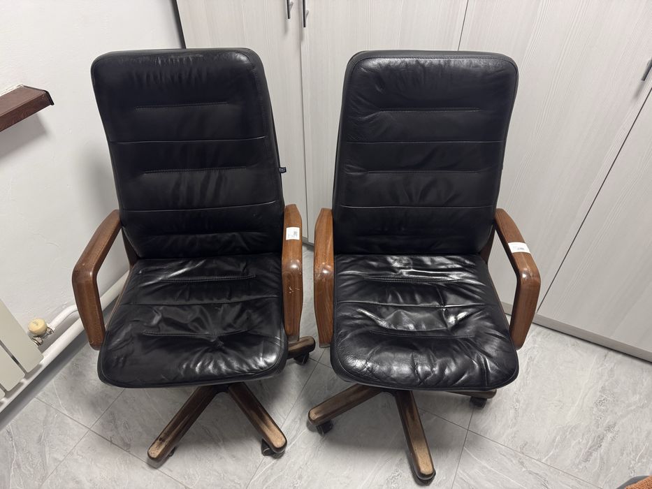 Офисные кресла кожаные бу