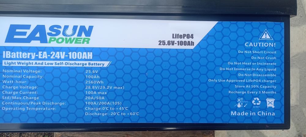 Батерия 24v 100ah.