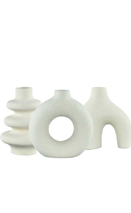 Set 3 vaze decorative, bej