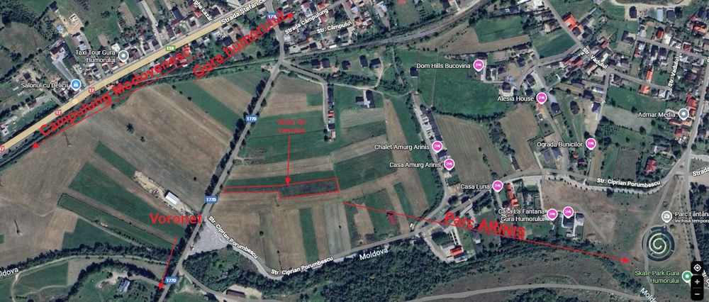 Vand teren 3844 mp Gura Humorului - Voronet - Arinis