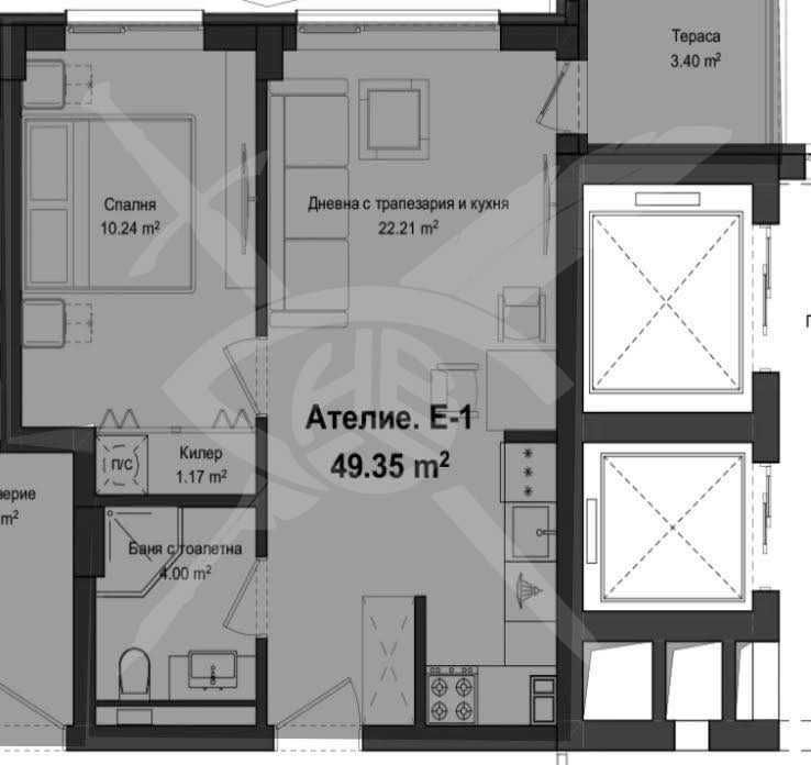Продава се Двустаен апартамент в Пловдив, Гагарин - 56 кв.м за 1018 €/кв.м - Снимка #2