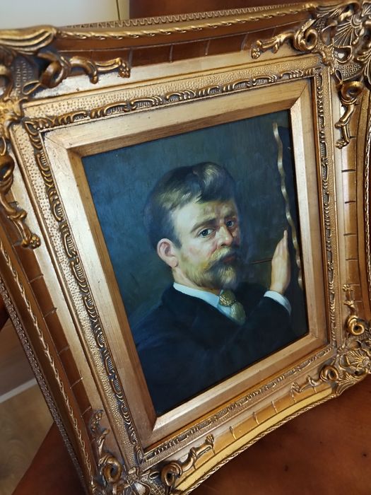 Страхотна картина портрет масло 19век