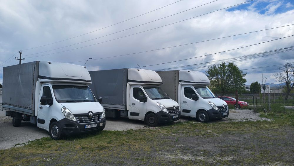 Renault Master 3.5T Prelată – Cabină dormit – Flotă proprie – Gata de muncă