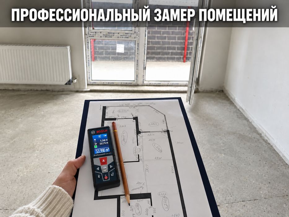 Обмер замер квартир и коммерческих помещении