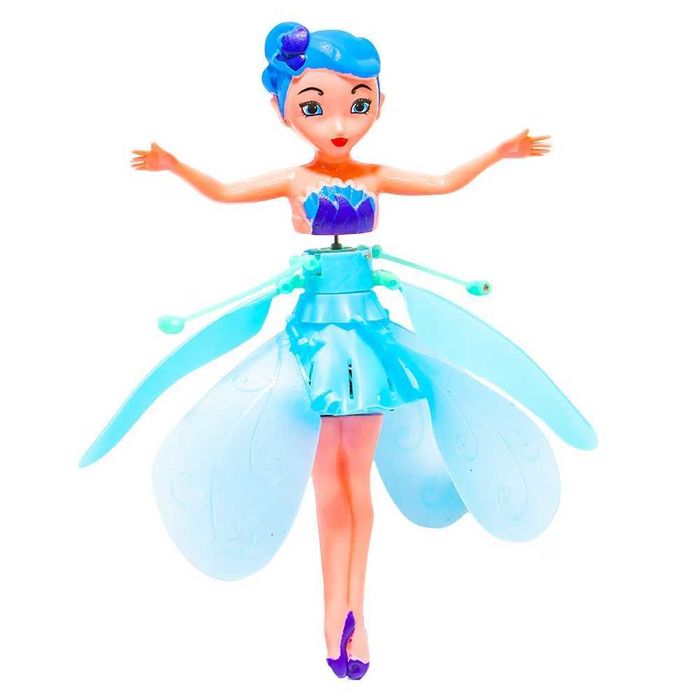 2 Bucati x Papusa, Zana Zburatoare Tip Drona,  Mov si Albastra